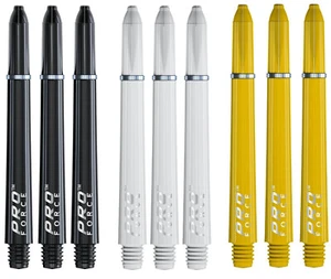 3 juegos de ejes de dardos medianos Winmau Pro Force - Seguimiento de envíos - Negro Blanco Amarillo - Imagen 1 de 1