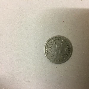 UNITED STATES  5 CENTS 1868  FINE. - Picture 1 of 2