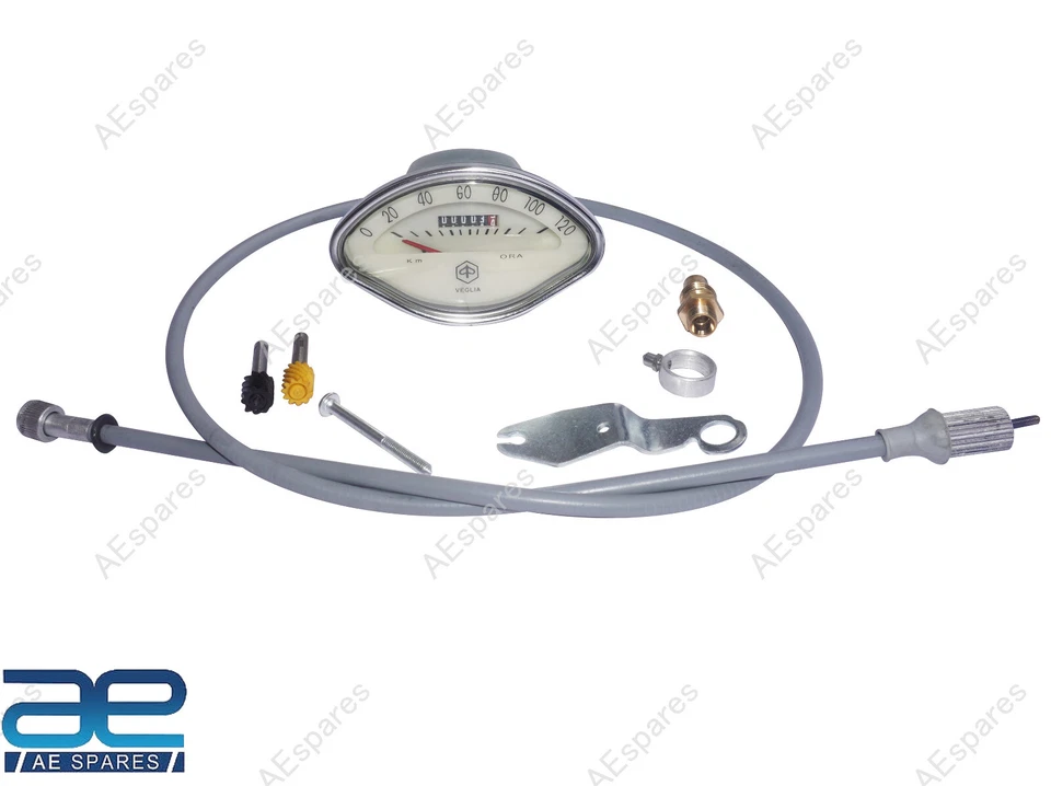 Para VESPA Shell Velocímetro Set 120 kmh Sprint GS GL GT 125 160 SS 180 VBB VNB - Imagen 1 de 4
