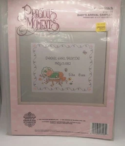 Precious Moments Baby's Arrival Sampler Cross Stitched #131-03 NEW - Picture 1 of 2