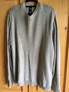 Basic Editions Mens Sweater Large Blue Gray 100% Cotton L - Picture 1 of 4