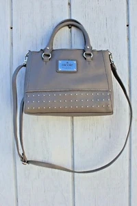 NUEVO Nicole by Hiller Gris Cuero Imitación Mujer Cartera Bolso de Mano Bolso de Hombro Niñas - Imagen 1 de 11