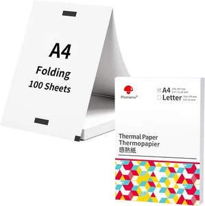100 STÜCK Phomemo M08F A4 Thermopapier Kompatibel für Phomemo M08F Q300 M832 - Bild 1 von 10