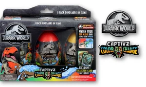 Jurassic World: Color Change Dinosaur Edition paquete de 3 huevos de limo - Imagen 1 de 8