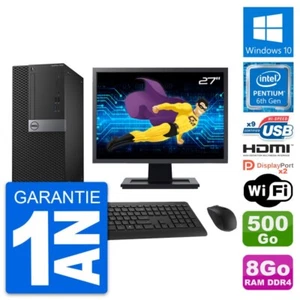 PC tour DELL 7050 Bildschirm 27 " G4400 RAM 8Go Festplatte 500Go HDMI Windows 10 - Bild 1 von 8