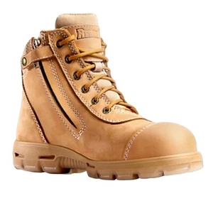 REDBACK COBAR STEEL TOE WHEAT NUBUCK ZIP BOOTS USCWZS - AUSTRALIAN MADE - Picture 1 of 3