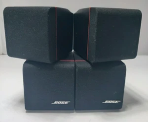 2 Bose Red Line Swivel Double Cube Speakers Surround Acoustimass Black - Picture 1 of 11