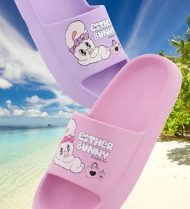 Zapatillas Esther Bunny Slides de una sola pieza EVA, talla EE. UU. W 6,7,8 - lavanda, rosa - Imagen 1 de 12