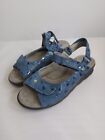 Wolky Designed for Walking Women's Sandals Sz 36 Wedge Leather Slingback Blue