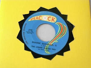 LONNIE WOODS TRIO~ SHAKIN SUGAR PART 1 & 2~ VG~MAD MIKE SOUND~ PEACOCK ~SOUL - Picture 1 of 1