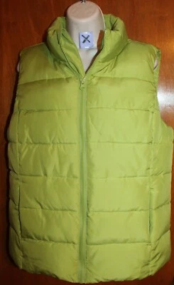 CHALECO AISLANTE CON CREMALLERA GRANDE TALLADO CON VOLANTES PARA DAMA (Verde con bolsillos con cremallera) Usado en Excelente Condición Foto 1 de 2