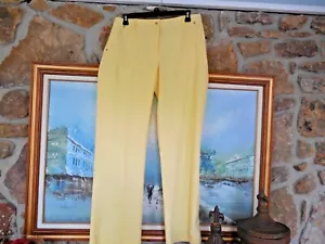 New Soft Works Petite Yellow Pants Sz 8 Light Weight Cotton Poly Blend Sunny - Picture 1 of 7
