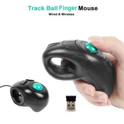 Wireless Trackball Mouse 2.4GHzWired Thumb-Controlled Digital Mouse 10M Handheld - Image 1 of 4