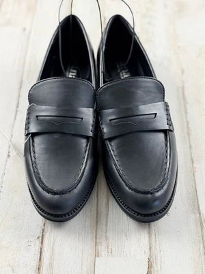 A.N.A. Zapatos Mocasines Luella Talla 7.5M Negros Sin Cordones Imitación Cuero Sin usar, en Caja Foto 1 de 4