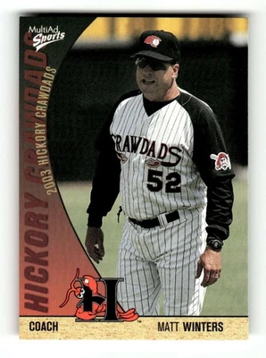 2003 Multi-Ad Hickory Crawdads Update #3 Matt Winters NM-MT very rare BXCP02 - Image 1 of 2