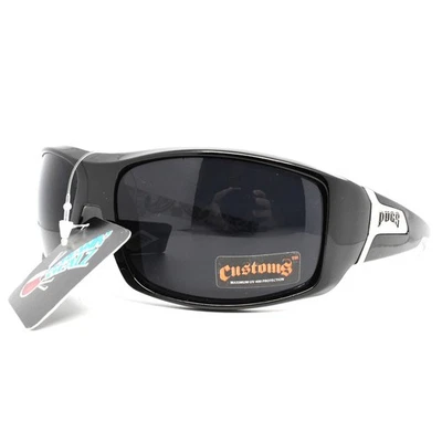Pugs Customs Style 911 Black Wrap Sunglasses - NEW CONDITION - Image 1 of 4