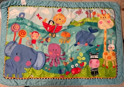 Fisher Price | Safari + Ocean Baby Activity Blanket |  Multicolored 38" x 56" - Image 1 of 4