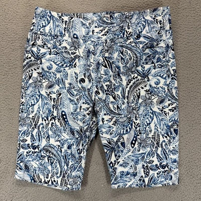 Bermudas cortas Gloria Vanderbilt para mujer Amanda azul blanco cachemira talla 14 Foto 1 de 4