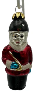 Vintage Mercury Soldier Ornament Blown Glass Hanging Christmas Holiday Toy - Picture 1 of 7