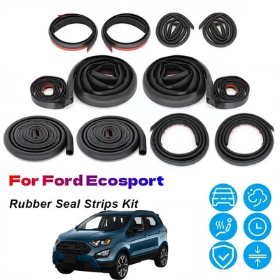 Kit de reducción de ruido del viento para recorte de tiras de sellado de goma para Ford Ecosport Foto 1 de 4