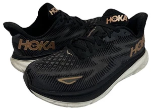 Hoka One One Clifton 9 Womens 7 D Wide Black Rose Gold Road Running Shoes - Picture 1 of 9