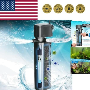 Submersible Aquarium Filter with UV Light - Perfect for 75-200 Gallon Tanks - Picture 1 of 9