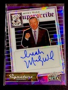 2024 Leaf Metal Signature Series MICKY WARD AUTO PURPLE ICE #d 1/1 - Picture 1 of 2
