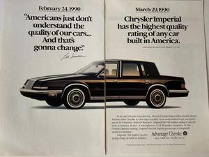 1990 Chrysler Imperial Two Page Print Ad Highest Quality - Picture 1 of 3