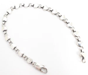 Sterling Silver 925 Bracelet T &Co Puffed Heart R475-FOX1380 - Picture 1 of 8