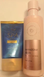 Bath And BodyWorks Set True Blue Spa Foot Scrub + Sensitive Skin Lotion - Picture 1 of 2