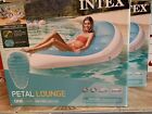 (2) Intex Petal 76X49 Inch Inflatable Floating Lounge Chair Pool Float Lounger