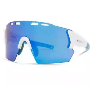Madison Stealth Cycling Sunglasses | Gloss White Frame/ Blue Mirror Lens - Picture 1 of 4
