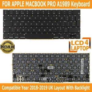 UK TASTATURLAYOUT HINTERBELEUCHTUNG FÜR APPLE MACBOOK PRO A1989 A1990 13"" 15"" 2018 2019 - Bild 1 von 4