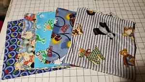 40x22 USA MADE Toddler Daycare cot sheets super cute assorted prints (5 sheets) - Picture 1 of 3