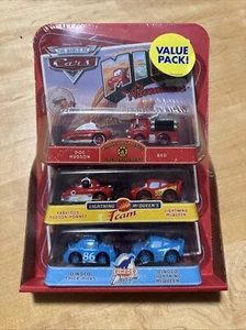 Disney Pixar World of Cars Value Pack  DOC HUDSON,RED,DINOCO MCQUEEN, CHICKHICKS - Picture 1 of 2