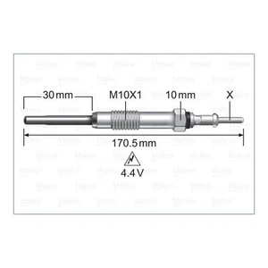 Glow Heater Plug VALEO for Insignia Zafira Tourer Cascada Commodore Antara 34524 - Picture 1 of 6