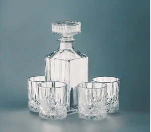 Whisky Geschenk Set 5-tlg Whiskeygläser Whiskykaraffe Cognac Flasche Dekanter - Bild 1 von 4