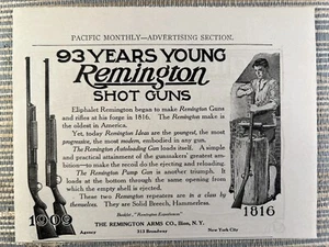 Remington Shot Guns 93 Years Young Ilion NY 1909 Vintage Print Ad - Picture 1 of 1