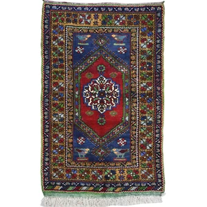 Alfombra de lana hecha a mano oriental vintage bursa turca anudada a mano (talla 3,7 x 5,5) C - Imagen 1 de 10