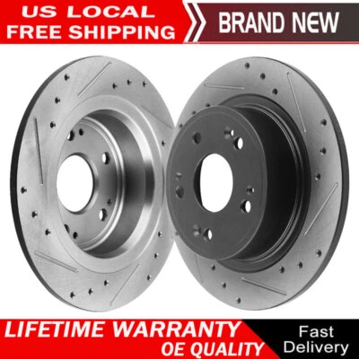 Задние черные тормозные диски с электронным покрытием 260 мм для Honda Accord Acura TSX 2003-2007 годов выпуска - Изображение 1 из 4