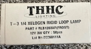 THHC T-3 1/4 XELOGEN BULB 3 WATT 12V ( Frost ) 50 Pcs - Picture 1 of 1