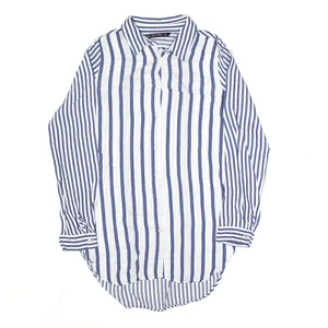 ZARA BASIC Womens Button-Up Blue Collared Striped Long Sleeve XS - Picture 1 of 6