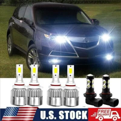 Faros LED delanteros + kit de faros antiniebla para Acura MDX 2004 2005 2006 - 6 PIEZAS Foto 1 de 4