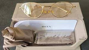 Authentic Dita Rx Eyeglasses DTX 145-A-02 Yellow Gold w/Demo Lens 53mm *NEW* - Picture 1 of 6