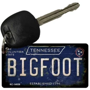 Bigfoot Tennessee Novelty Aluminum Key Chain License Plate Tag Art Keychain - Picture 1 of 1