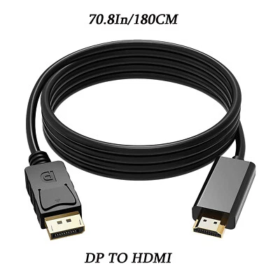 Display Port to HDMI Cable DP Adapter Audio Video PC TV 1080P Converter 60HZ AU - Image 1 of 4
