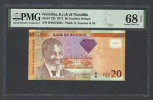 Namibia - 20 Namibia Dollars  2013 P12b Uncirculated  Grade 68 Top Pop - Picture 1 of 2
