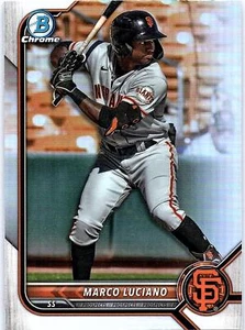 2022 Bowman Draft Chrome Refractor Marco Luciano San Francisco Giants - Picture 1 of 2