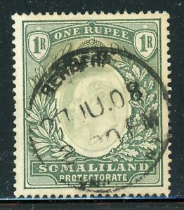 SOMALILAND PROTECTORATE Used Selections: Scott #36 1R Green/Green (1904) CV$50+