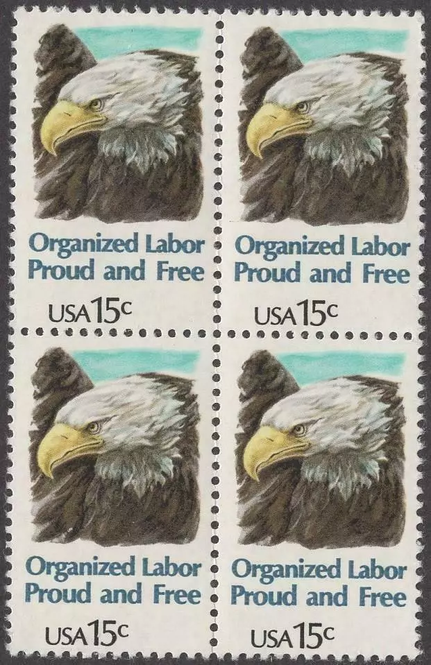 Scott # 1831 - US  Block Of 4 - Organized Labor - MNH -1980 - Image 1 of 1